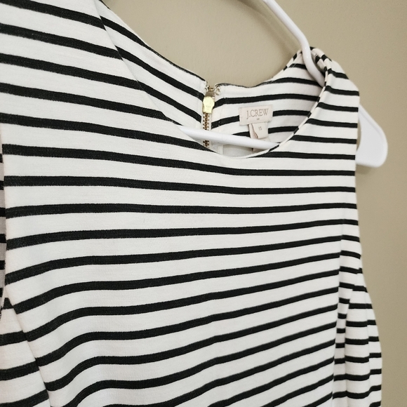 J.Crew Striped Black and White Sleeveless Dress Size XS  Front pockets - Picture 5 of 11